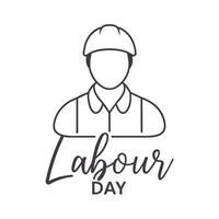 Doodle Style Happy Laboy Day Poster Doodle Style Labor Day vector