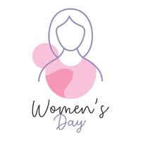 Doodle Style Happy Women's Day Calligraphy Poster vector