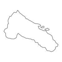 Thio commune map, administrative division of New Caledonia. illustration. vector