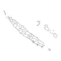 New Caledonia map with administrative divisions. illustration. vector