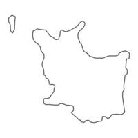 yegua isla mapa, administrativo división de nuevo Caledonia. ilustración. vector