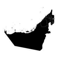 United Arab Emirates map with administrative divisions. illustration. vector