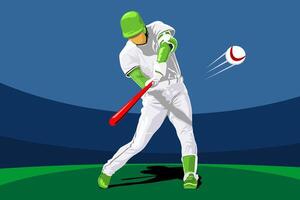 baseball athlete player illustration design vector