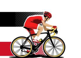 carreras bicicleta atleta ilustración diseño vector
