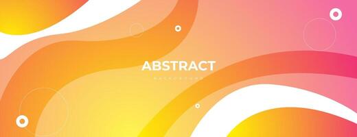 yellow pink gradient background with abstract shapes. suitable for banner, presentation, website, poster, cover. vector