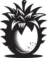 Eggfruit, silhouette, black color silhouette vector