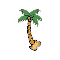 Palm tree icon isolated on white background for your web and mobile app design, Palm tree logo concept vector