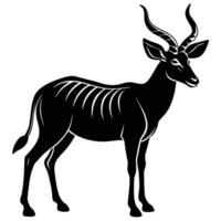 Antelope illustration Silhouette vector