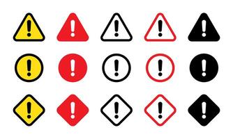 Caution signs. Danger, warning sign, attention sign. Danger icon, warning icon, attention icon. vector