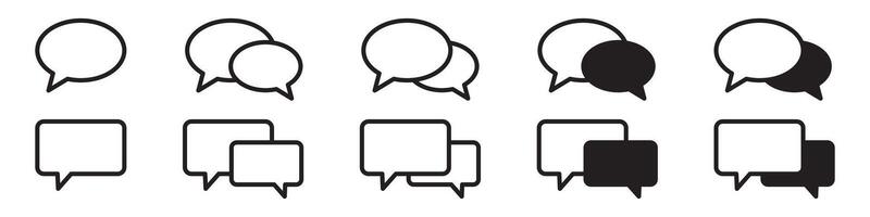 Chat icon. Talk bubble speech icon. Blank empty bubbles design elements. vector