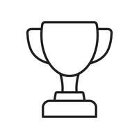 Trophy line icon. Trophy cup, winner cup, victory cup icon. Reward symbol sign for web and mobile. vector