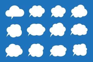 Thought bubble icon, thinking cloud icon for apps and websites. Set of speech bubbles. Speak bubble text, cartoon chatting box, message box. vector