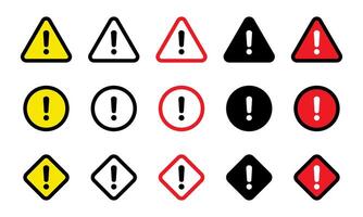 Caution signs. Danger, warning sign, attention sign. Danger icon, warning icon, attention icon. vector