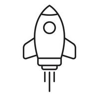 Rocket icon. Simple outline rocket signs set. Rocket launched icon. vector
