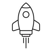 Rocket icon. Simple outline rocket signs set. Rocket launched icon. vector