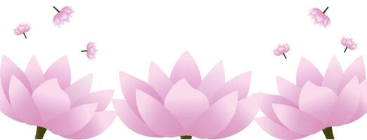 Serene lotus background. Happy Vesak Buddha Purnima Day or greeting template. illustration. vector