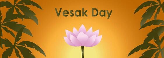 Serene lotus background. Happy Vesak Buddha Purnima Day or greeting template. illustration. vector