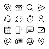 Contacts Icon Set vector