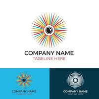 Camera logo concept - Camera lens logo Template Design vector