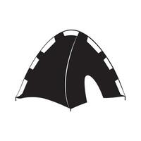 Camping tent silhouette design vector