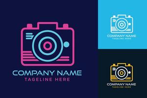 Camera lens logo Template Design vector