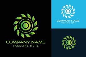 A nature inspired camera logo design illustration vector