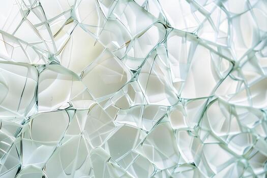 A close up of a broken glass window. photo