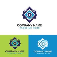 Camera logo concept - Camera lens logo Template Design vector