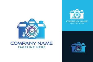 Camera logo concept - Camera lens logo Template Design vector