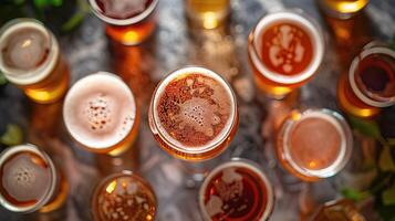 Craft beers with rich flavor and aroma. Come try the one you like. photo