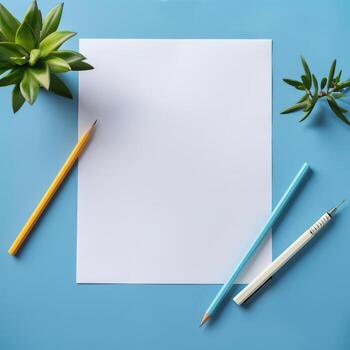 parte superior ver de blanco blanco papel antecedentes foto