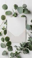 5x7 size blank greeting card mockups photo