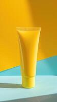 A yellow tube containing cleansing gel photo