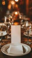cinematic elegant dinner fine dining table with classy feel photo