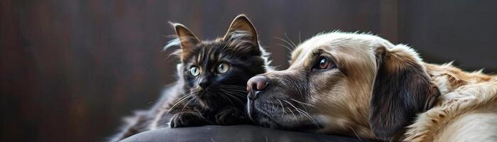 foto de Labrador perdiguero y persa gato