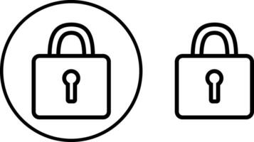 Padlock Webpage User Interface Icon In Thin Line Style - stock illustration. illustration vector