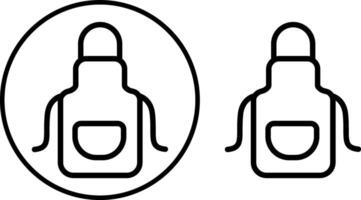 The kitchen apron icon. A line of protective clothing, a icon for applications and websites. Workwear. illustration vector