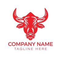 Bull logo cow logo Cattle logo template design vector