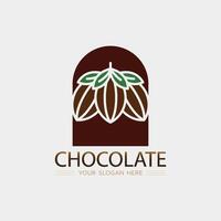 Chocolate and Cocoa logo icon design illustration vector