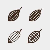 chocolate y cacao logo icono diseño ilustración vector