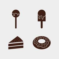 chocolate y cacao logo icono diseño ilustración vector