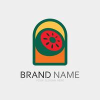 frutas icono y Fruta logo diseño Fresco frutas tropical naturaleza comida ilustración vector