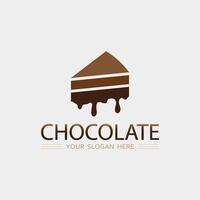 chocolate y cacao logo icono diseño ilustración vector