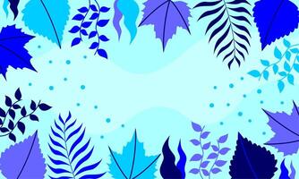 Flat abstract floral leaves background vector