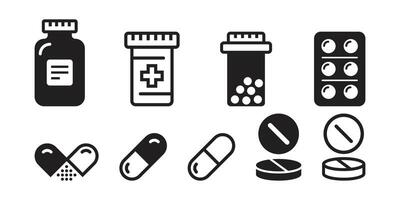 pastillas cápsulas icono en plano estilo. médico tableta ilustración en aislado antecedentes. cuidado de la salud fármaco firmar negocio concepto. vector