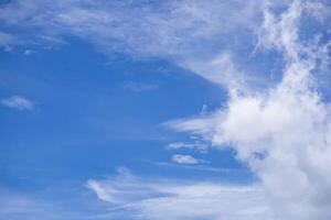 Aerial view of clouds against the blue sky. Space for text photo