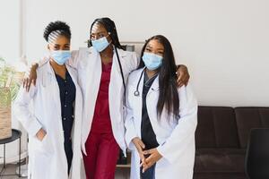 group of african medical doctors portrait. photo