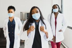 group of african medical doctors portrait. photo