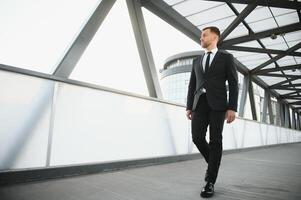 Businessman in an elegant city photo