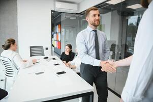 Business training in modern offices photo